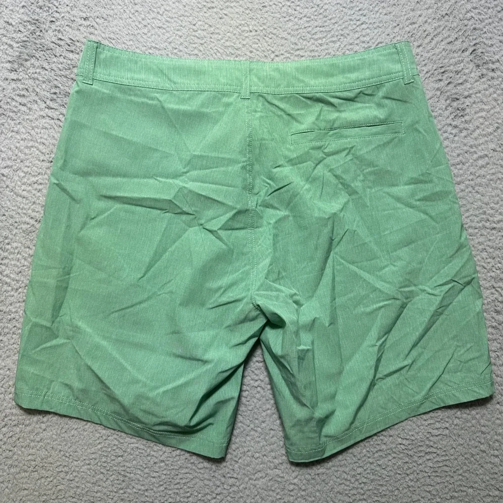 Sperry‎ Mens Hybrid Board Shorts Green Heather Stretch Swim Trunks Size Large